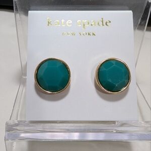 Kate Spade Teal Stud Earrings New